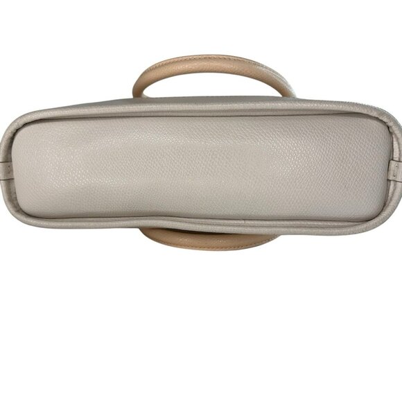 Coach Crossgrain Leather Mini Cora Crossbody Bag Satchel Bicolor Apricot Chalk - Picture 6 of 15